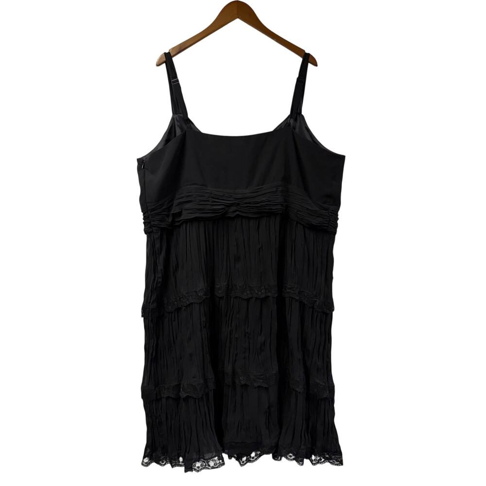 Lane Bryant Black Lace Dress Tank Suplice Plus Size 28 Strappy Witchy Vampy